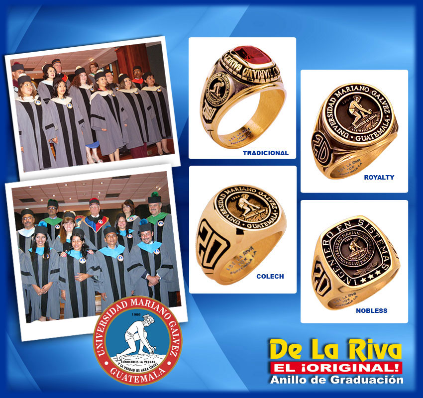 ANILLOS DE GRADUACIÓN DE LA RIVA, ANILLOS UNIVERSITARIOS.